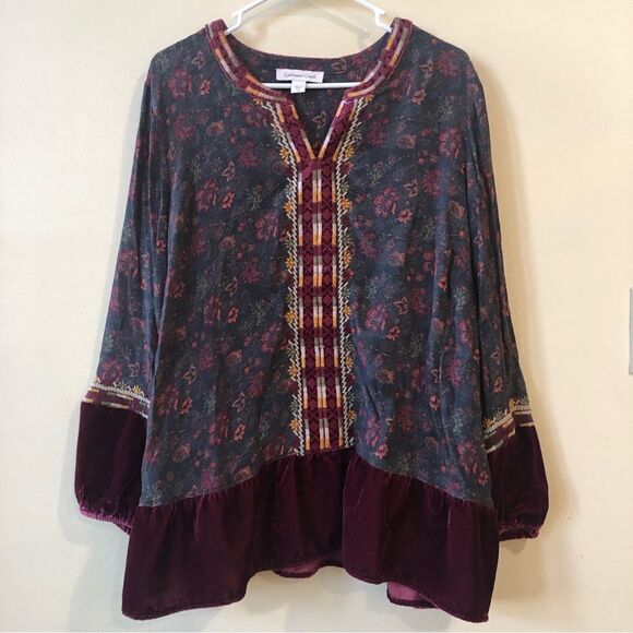 COPY - Coldwater Creek Embroidered Top - Picture 1 of 5